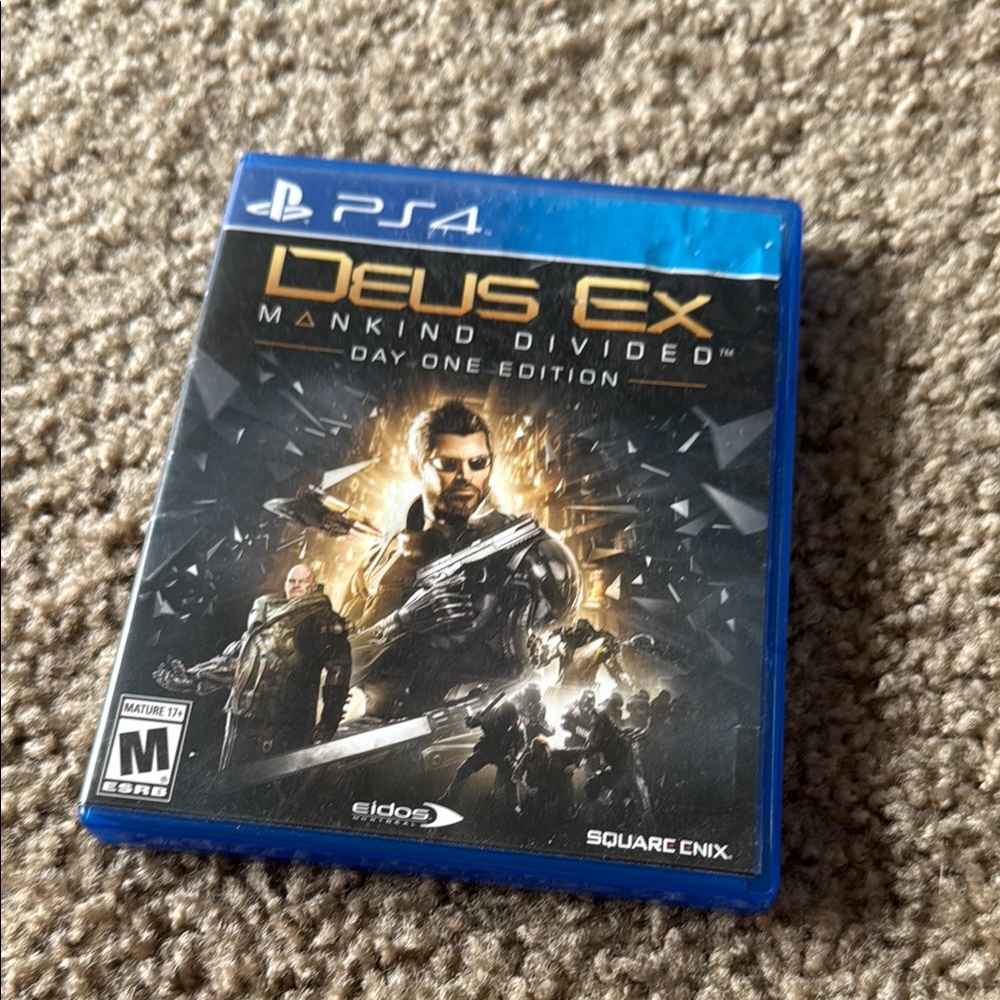 Deus Ex: Mankind Divided Day One Edition for PS4 - Blue Case